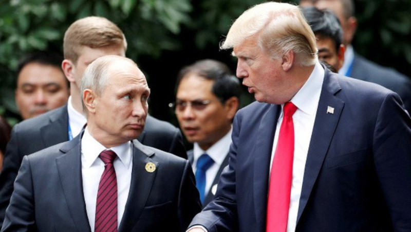 Tổng thống Nga Vladimir Putin và Tổng thống Mỹ Donald Trump