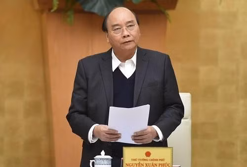 Thủ tướng Nguyễn Xuân Phúc phát biểu tại phiên họp - Ảnh: VGP/Quang Hiếu