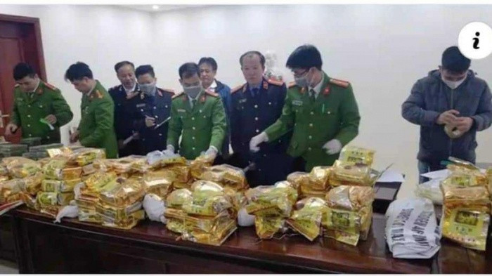 Số tang vật mà cơ quan công an thu giữ (ảnh: kiemsat.vn)