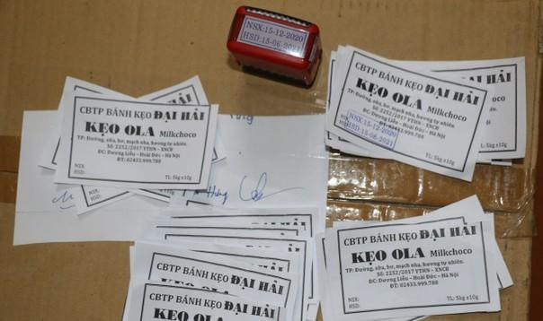 Số tem mác kéo dài hạn sử dụng cho số kẹo để tiêu thụ dịp tết