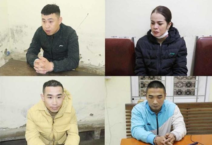 Nhóm đối tượng tại cơ quan công an (ảnh: V.L)