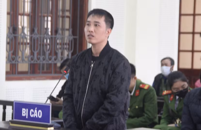 Hoàng Minh Tâm trong phiên xét xử