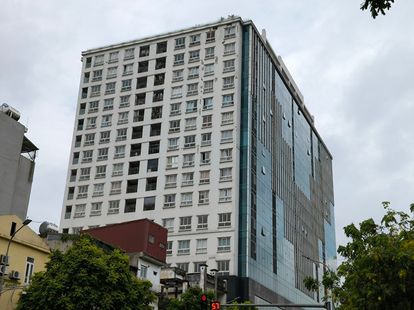 Tầng 6 đến tầng 17 tòa nhà 8B Lê Trực chưa nghiệm thu phòng cháy chữa cháy Tầng 6 đến tầng 17 tòa nhà 8B Lê Trực chưa nghiệm thu phòng cháy chữa cháy