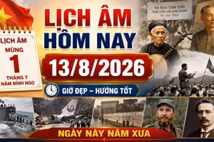 Lịch âm hôm nay 13/8/2026: Mùng 1 tháng 7 âm lịch có gì đặc biệt?