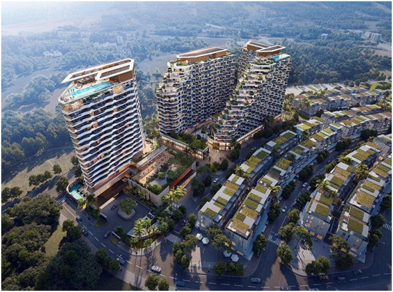 Tổ hợp khách sạn, trung tâm thương mại và nhà phố tại đại đô thị Meyhomes Capital Phú Quốc