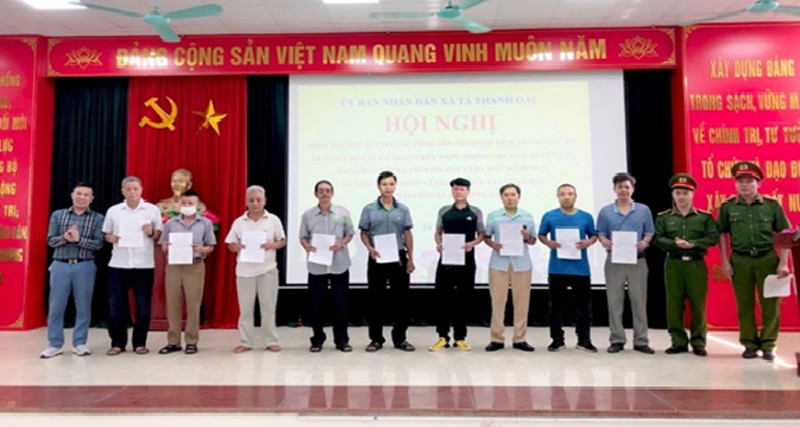 Huyện Thanh Trì triển khai thành lập 11 Tổ liên gia an toàn về PCCC tại xã Tả Thanh Oai