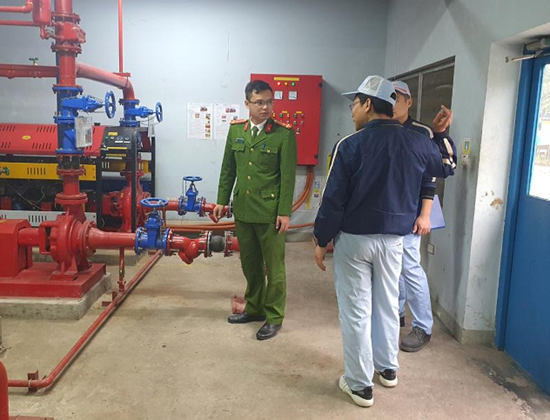 Kiểm tra hệ thống chữa cháy tại Công ty TNHH điện Stanley Việt Nam