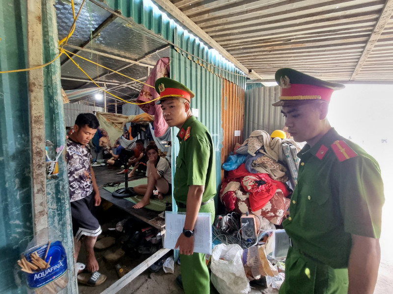 CAH Thanh Oai kiểm tra lán trại tại KĐT Thanh Hà