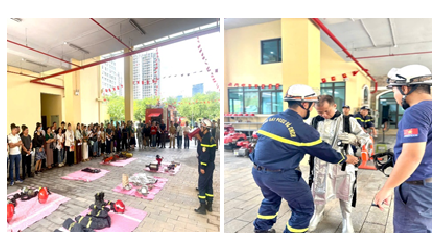 Người dân các phường Phú Thượng, Xuân Đỉnh và Tây Hồ hào hứng tham gia trải nghiệm sử dụng phương tiện chữa cháy Người dân các phường Phú Thượng, Xuân Đỉnh và Tây Hồ hào hứng tham gia trải nghiệm sử dụng phương tiện chữa cháy