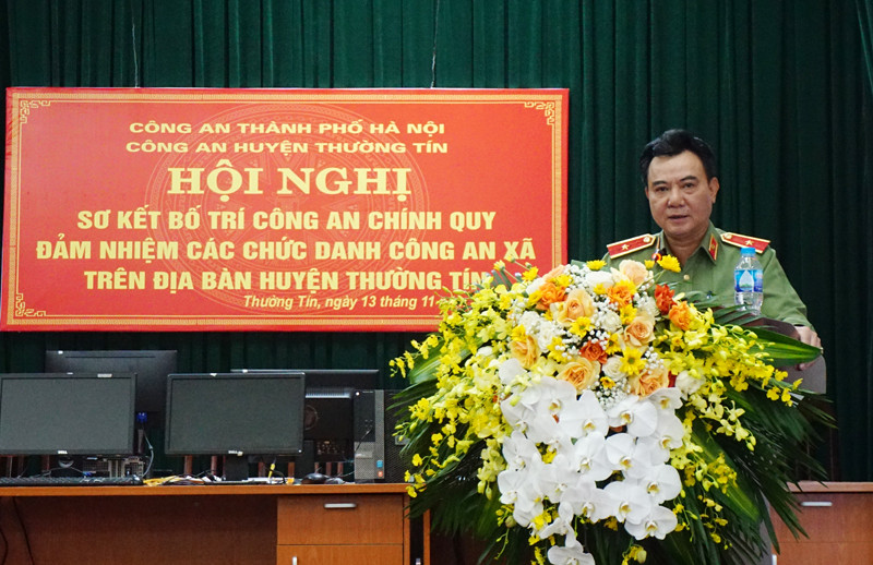 Thiếu tướng Nguyễn Anh Tuấn, Phó Giám đốc CATP Hà Nội phát biểu chỉ đạo tại hội nghị Thiếu tướng Nguyễn Anh Tuấn, Phó Giám đốc CATP Hà Nội phát biểu chỉ đạo tại hội nghị