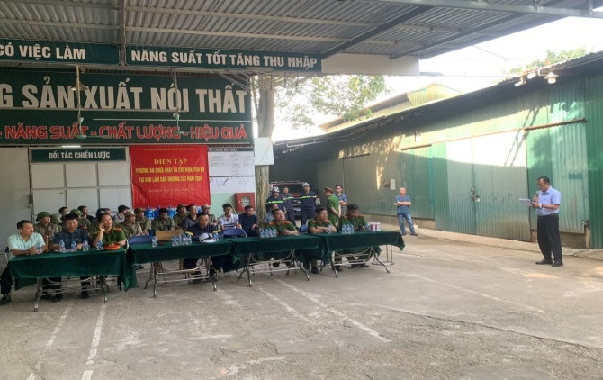 Các lực lượng tham gia diễn tập PCCC, CNCH Các lực lượng tham gia diễn tập PCCC, CNCH