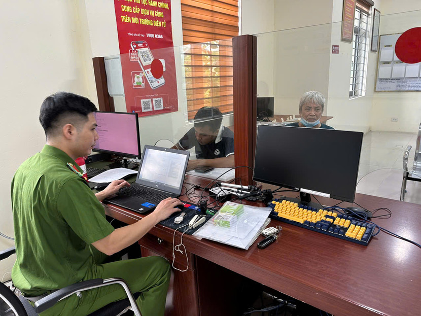 Bộ phận tiếp công dân tại Công an xã Đại Thanh