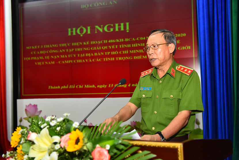 Thượng tướng Lê Quý Vương, Thứ trưởng Bộ Công an phát biểu chỉ đạo tại hội nghị