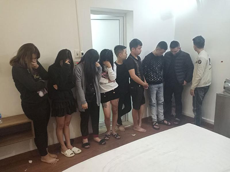 Nhóm đối tượng bị Công an tỉnh Nam Định bắt giữ