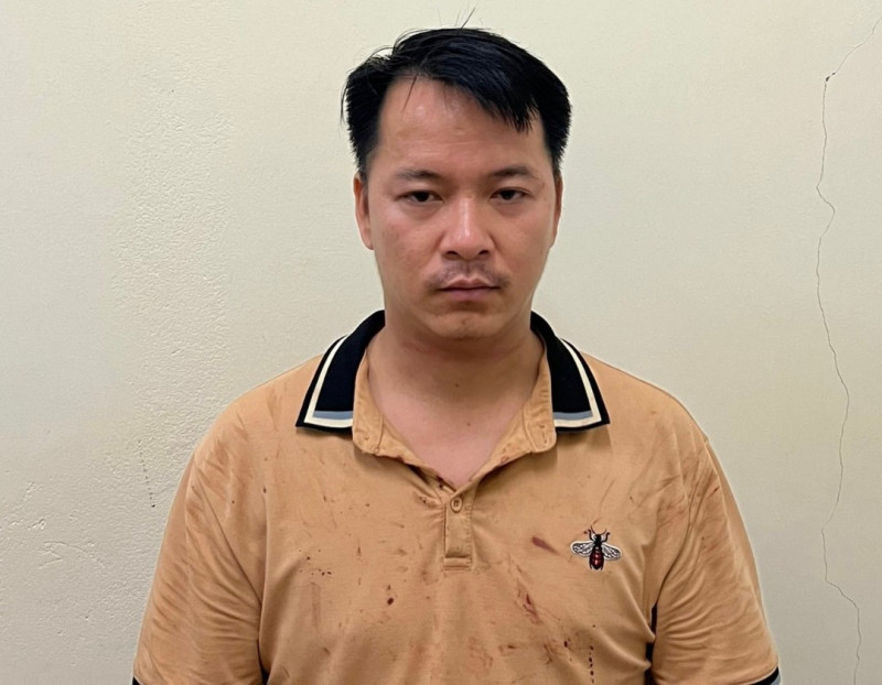 Đối tượng Nguyễn Văn Phương tại cơ quan Công an Đối tượng Nguyễn Văn Phương tại cơ quan Công an