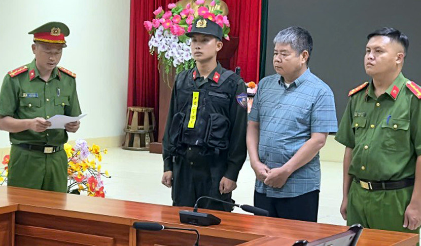 Cơ quan CSĐT thực hiện lệnh bắt bị can Tạ Quốc Dân