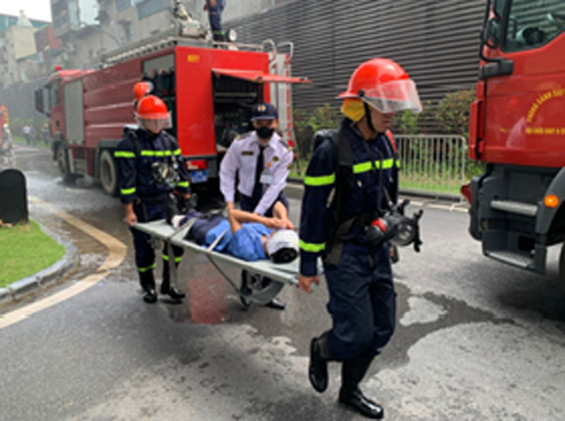 Đội chữa cháy và cứu nạn, cứu hộ khu vực số 9 tổ chức diễn tập chữa cháy, cứu nạn, cứu hộ