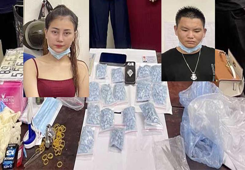 Hai đối tượng và tang vật vụ án