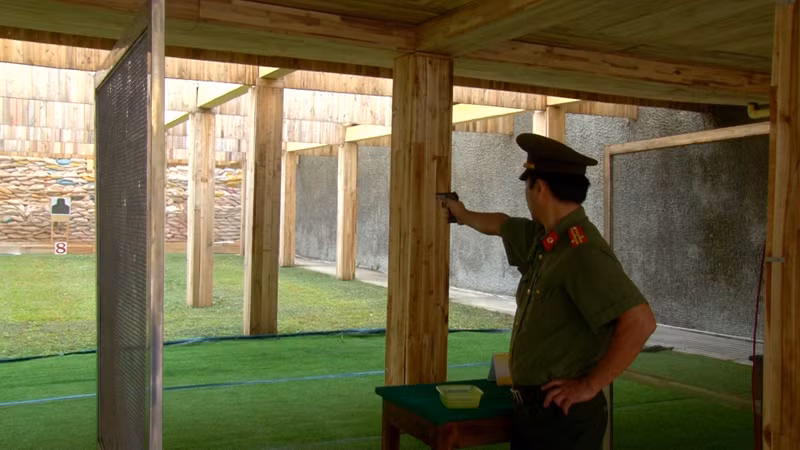 Các nội dung thi bắn nhanh, bắn chậm dành gồm cho lãnh đạo, đội hình nữ và cán bộ tham gia thi đấu