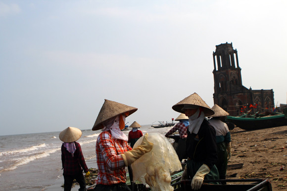 Nước biển xâm thực đã “giật” đổ tháp chuông biển Hải Hậu ảnh 12 Nước biển xâm thực đã “giật” đổ tháp chuông biển Hải Hậu ảnh 12