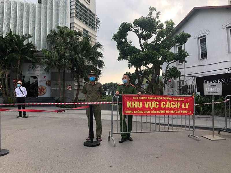 CAP QUảng An nhanh chóng lập chốt cách ly phòng chống dịch Covid-19 tại toà nhà 51 Xuân Diệu