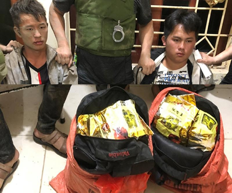 Hai đối tượng và tang vật vụ án