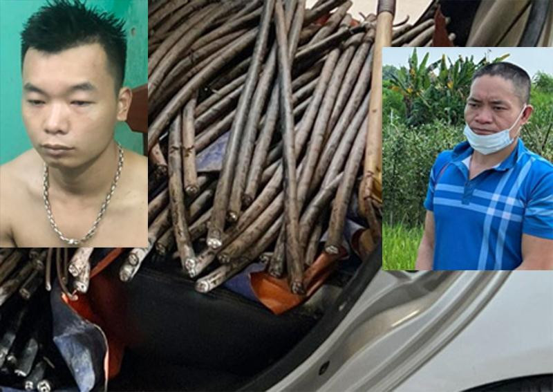 Hai đối tượng và tang vật Hai đối tượng và tang vật