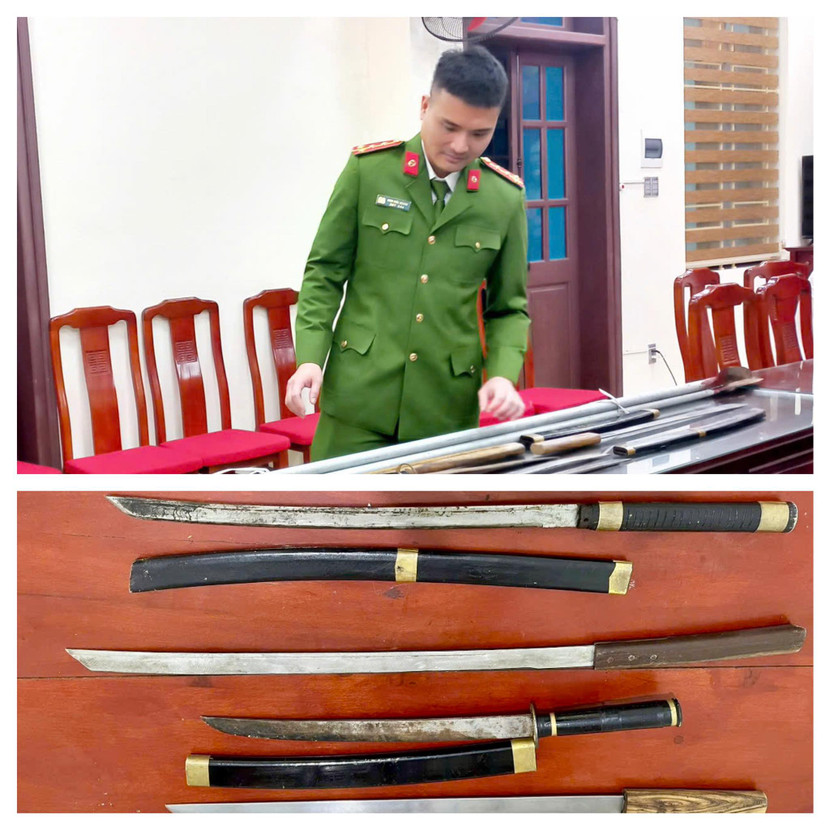 Cơ quan Công an thu giữ tang vật vụ việc... Cơ quan Công an thu giữ tang vật vụ việc...