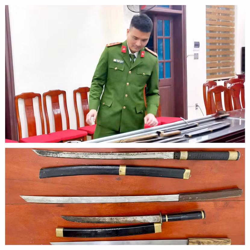 Cơ quan Công an thu giữ tang vật vụ việc...