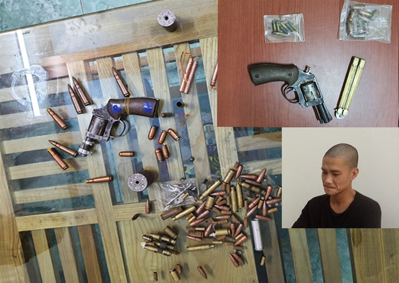 Đối tượng Vinh và tang vật bị cơ quan Công an thu giữ