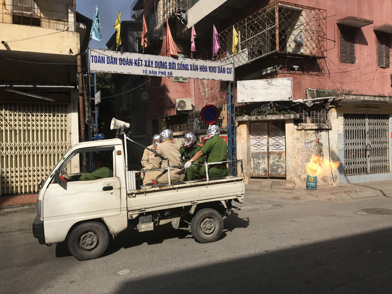 Lực lượng chữa cháy tại cơ sở nhanh chóng tiếp cận chữa cháy ban đầu