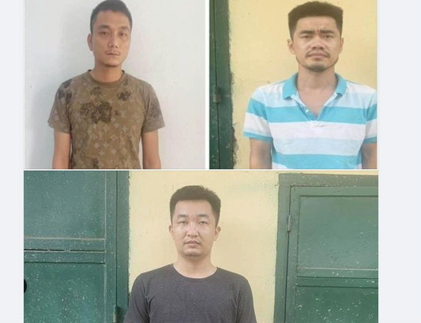 Các đối tượng bị cơ quan công an bắt giữ để điều tra hành vi trộm cắp tài sản