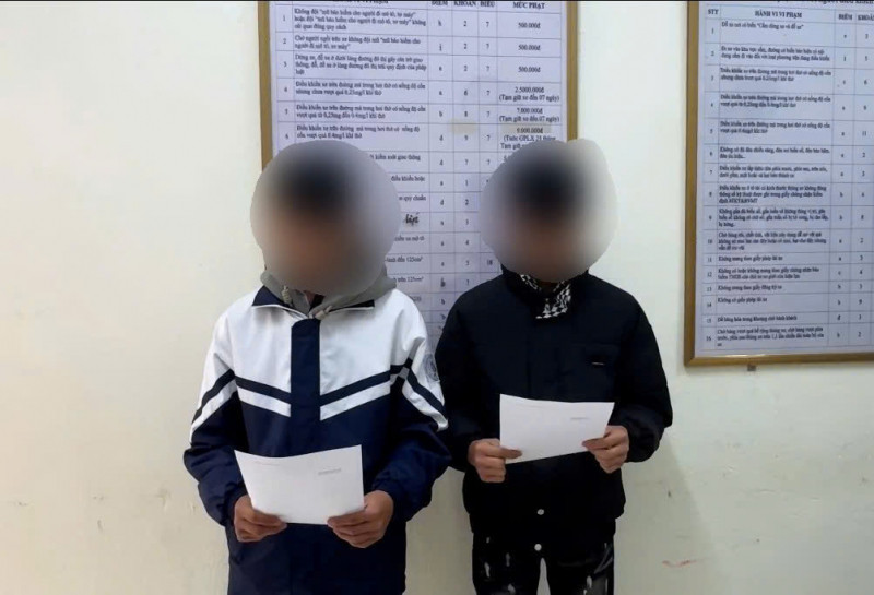 Hai trường hợp vi phạm bị cơ quan Công an mời đến làm việc