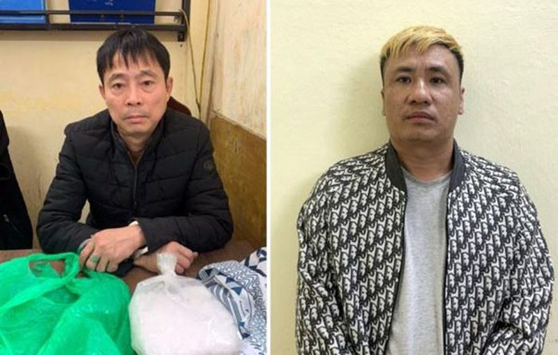 Hai đối tượng Cảnh và Minh cùng tạng vật vụ án