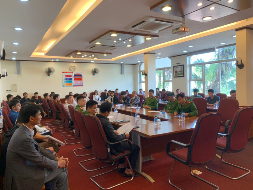 Các đơn vị tham gia lễ ra mắt thành lập mô hình "Cụm liên kết an toàn PCCC" tại Khu Công nghiệp Hà Nội - Đài Tư