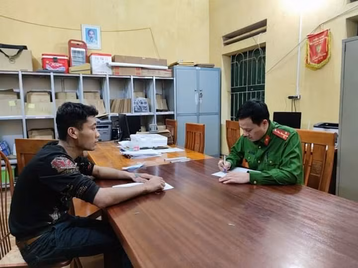 Cơ quan công an lấy lời khai đối tượng Nhật