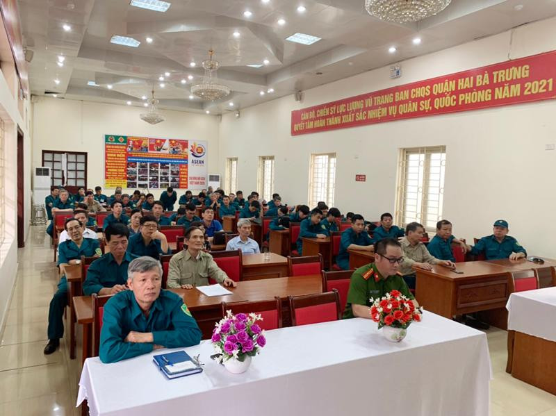 Các học viên tham gia bồi dưỡng phòng chống thiên tai