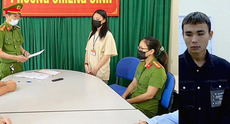 Cơ quan công an đọc lệnh bắt hai đối tượng Diệp Anh và Sáng Cơ quan công an đọc lệnh bắt hai đối tượng Diệp Anh và Sáng