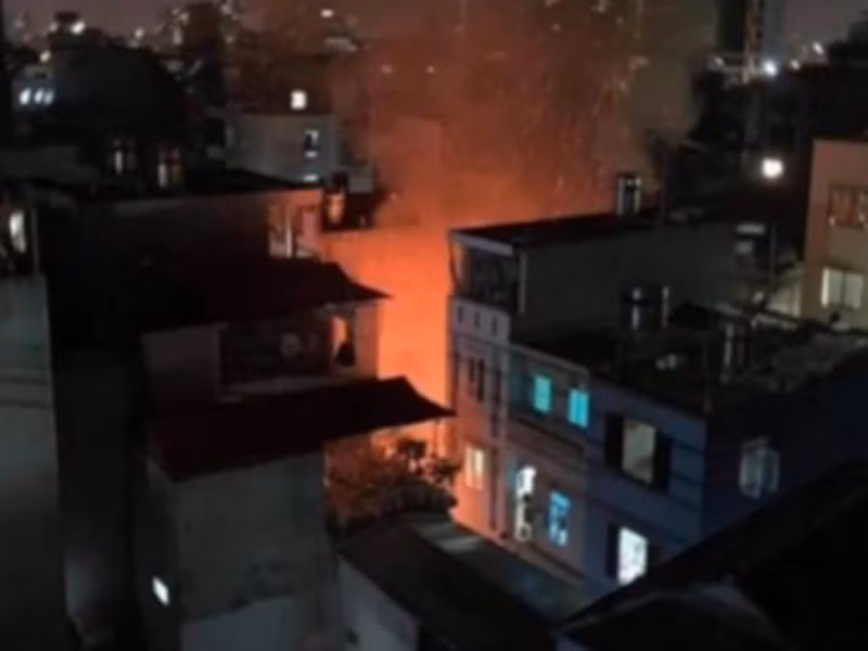 Cháy tại nhà dân ở xã Tân Triều