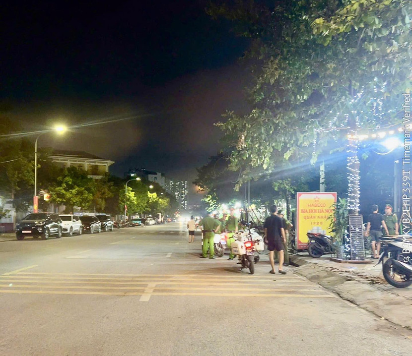 Công an phường Thanh Liệt luôn tổ chức tuần tra khép kín địa bàn đảm bảo ANTT