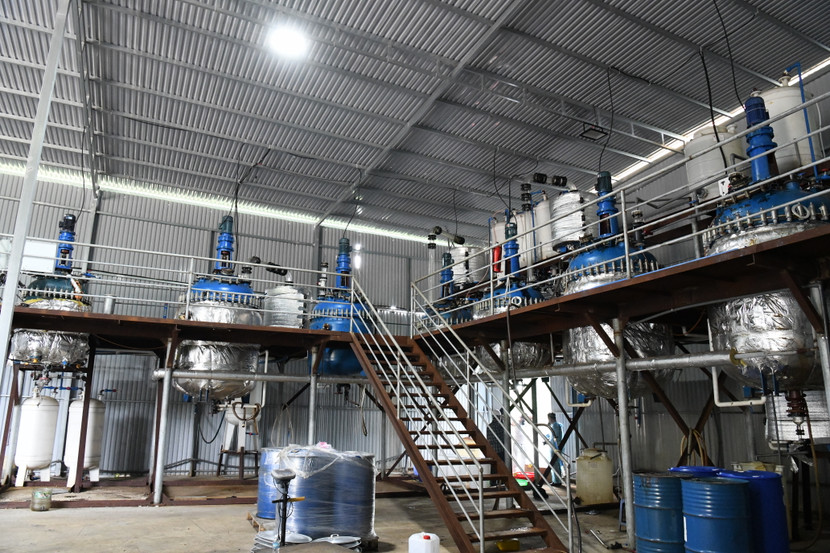 Một góc công xưởng sản xuất ma túy của nhóm đối tượng do Trương Xuân Minh cầm đầu