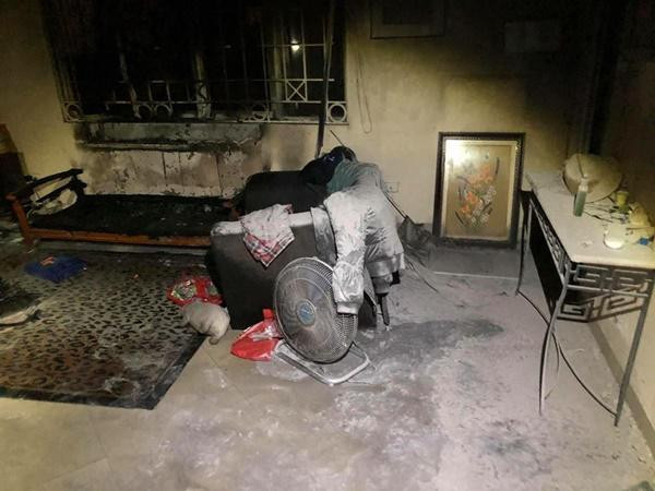 Hiện trường vụ cháy chăn điện tại quận Đống Đa Hiện trường vụ cháy chăn điện tại quận Đống Đa