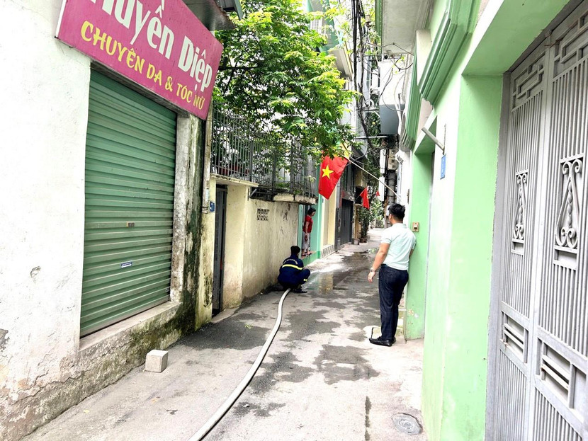 Quận Tây Hồ kiểm tra áp lực nước tại họng chữa cháy tại ngõ nhỏ Quận Tây Hồ kiểm tra áp lực nước tại họng chữa cháy tại ngõ nhỏ