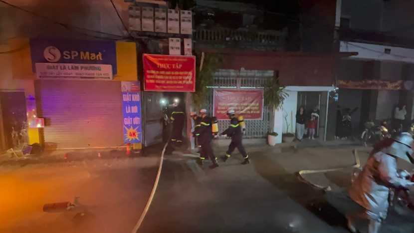 Lực lượng Cảnh sát PCCC và CNCH - CAH Gia Lâm phối hợp tổ chức diễn tập phương án