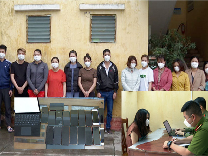 Cơ quan Công an ghi lời khai đối tượng H