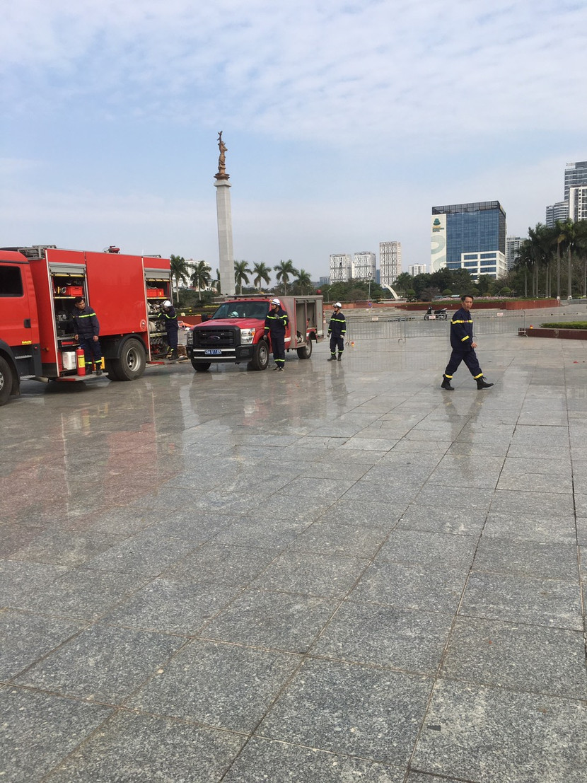 Cảnh sát PCCC&amp;CNCH - CAQ Bắc Từ Liêm ứng trực tại trận địa bắn pháo hoa tại địa bàn