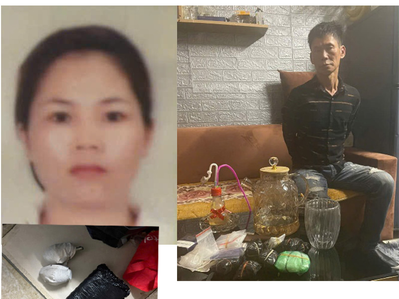 Hai đối tượng và tang vật vụ án Hai đối tượng và tang vật vụ án