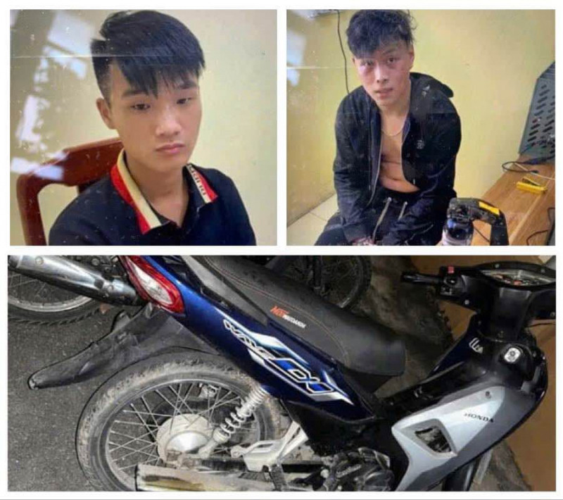 Hai đối tượng và tang vật vụ án