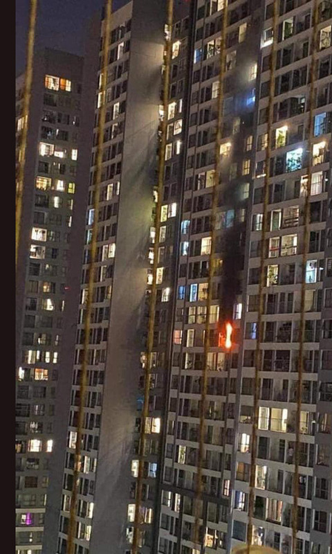 Khu vực xảy cháy tại tầng 19