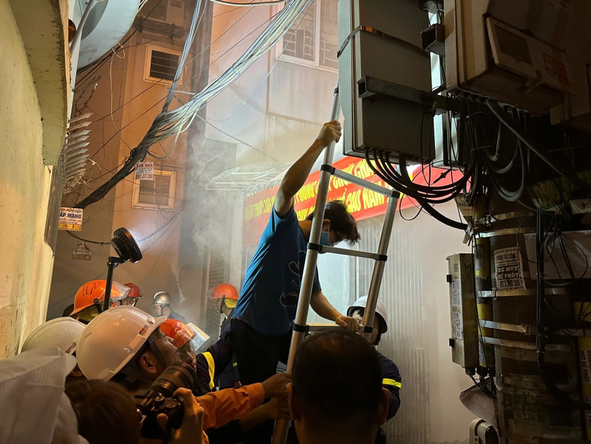 Các lực lượng huy động diễn tập tìm kiếm cứu nạn